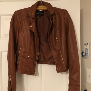 Express Leather Jacket, size Petite Small